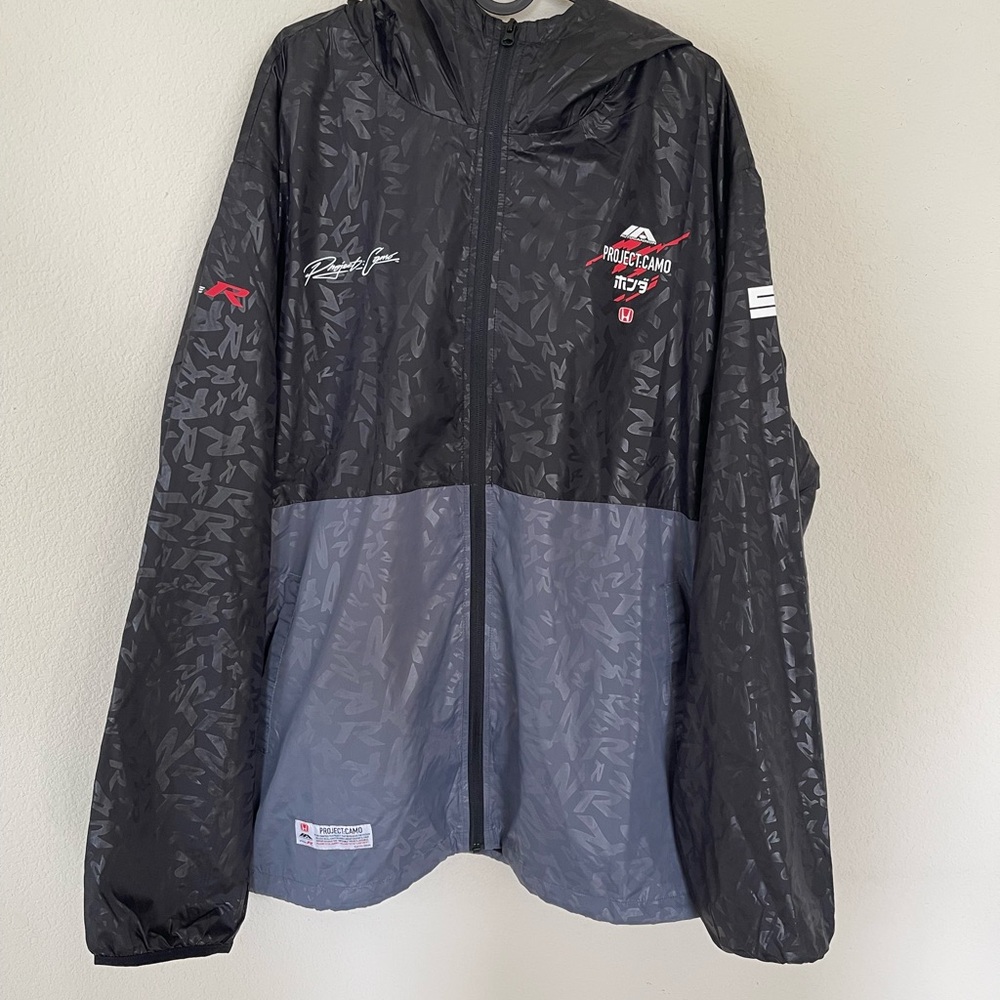 Honda Black and Gray Windbreaker Jacket
